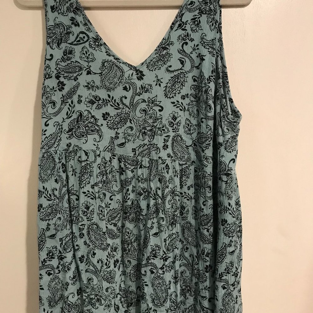 Torrid Gauze Lace Up Open Back Babydoll Top 1X